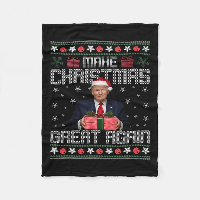 Couverture Polaire Funny Trump 2024 (Devant)