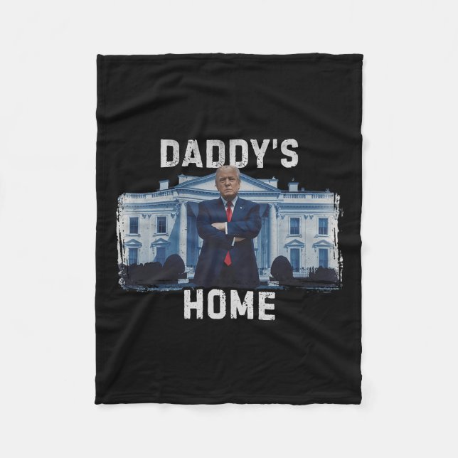 Couverture Polaire Funny Trump Daddy’s Home Maison Blanche 2024 1 (Devant)