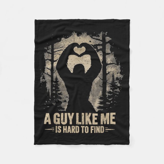 Couverture Polaire Funny Valentine Bigfoot Heart A Guy Like Me Is Har (Devant)