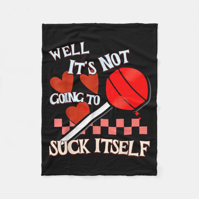 Couverture Polaire Funny Valentine Lollip Cheeky Rude Adult Humor Can (Devant)