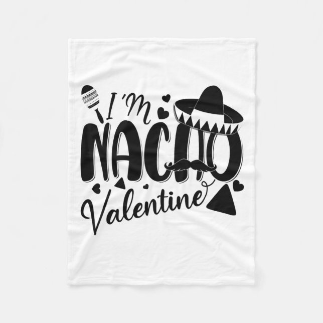 Couverture Polaire Funny Valentines Day Funny Nacho Valentine Girl Bo (Devant)