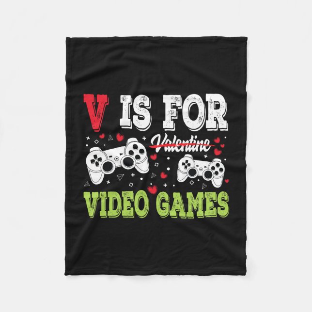 Couverture Polaire Funny Video Games Lover Valentine Day For Kids Boy (Devant)
