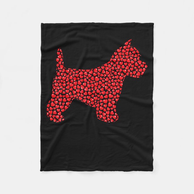 Couverture Polaire Funny Westie Dog Lover Hearts Love Westie Valentin (Devant)