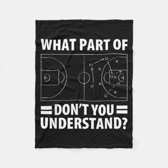 Couverture Polaire Funny What Part Of Basketball Don't You Understand (Devant)