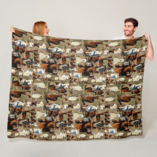 Couverture Polaire "Furry Moments : An Alpaca Photo Collage"