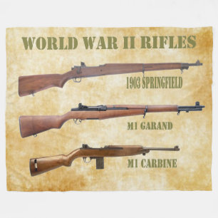 COUVERTURE POLAIRE FUSILS DE LA DEUXIÈME GUERRE MONDIALE