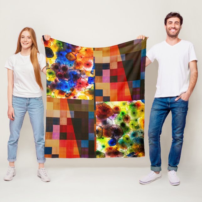 Couverture Polaire Fusion d'Art Moderne (En situation)