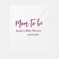 Futur maman baby shower nom date rose simple minim
