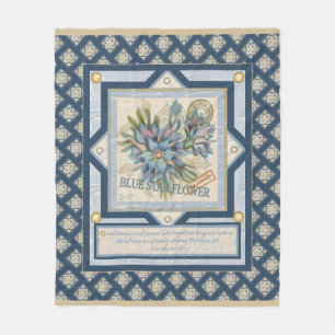 Couverture Polaire G Bureau de création Fleur bleue