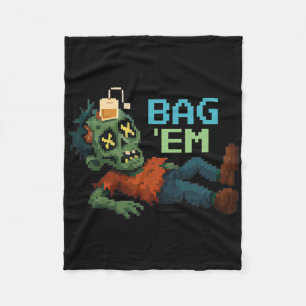 Couverture Polaire G en Pixel Zombie Thé G Halloween Npc Joueur Mème 