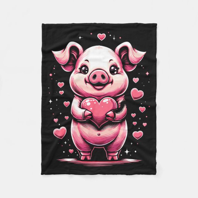 Couverture Polaire G Holding Heart Valentines Day Cute Valentine 1  (Devant)