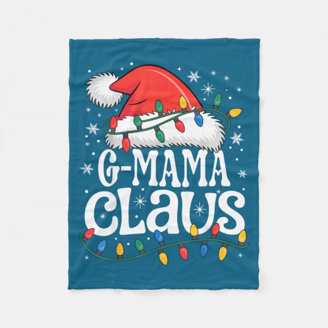 Couverture Polaire G-mama Claus Funny Xmas Christmas Grandma Holiday  (Devant)