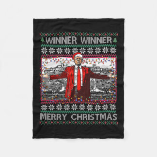 Couverture Polaire Gagnant Joyeux Noël Funny Père Noël Trump 20