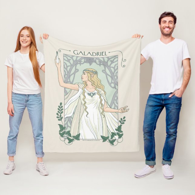 Couverture Polaire Galadriel Lumière de Valinor Graphique (En situation)