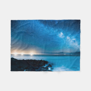 Couverture Polaire Galaxie de manière laiteuse au-dessus des bateaux