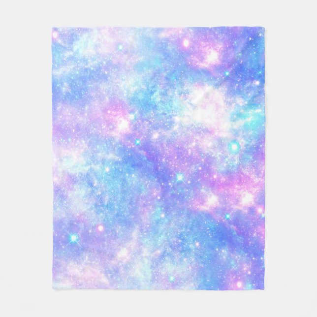 Couverture Polaire Galaxie magique : Rose Blue Star Imprimer (Devant)