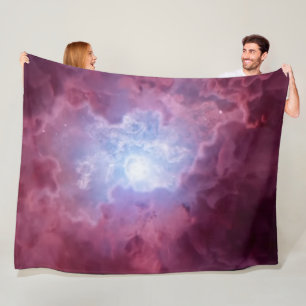 COUVERTURE POLAIRE GALAXIE ROSE
