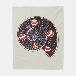 Couverture Polaire Galaxie Spirale Avec Planètes De Balles De Plage