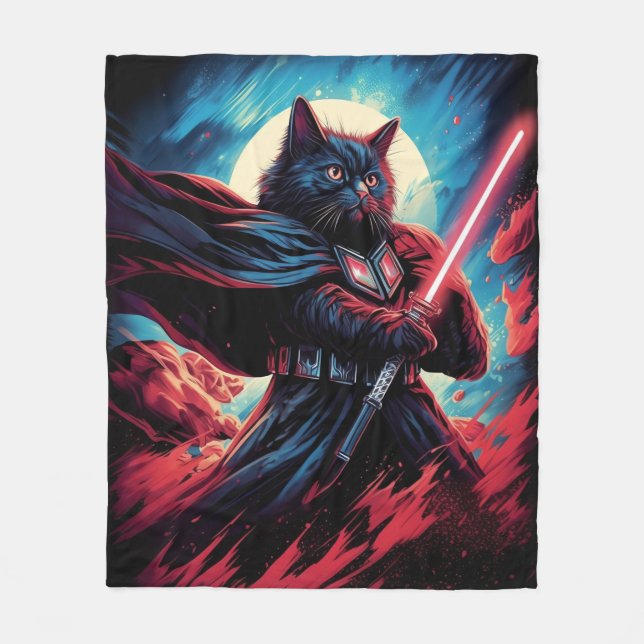 Couverture Polaire Galaxy Cat Swordsman (Devant)
