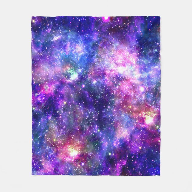 Couverture Polaire Galaxy Night Imprimer Design cosmique (Devant)
