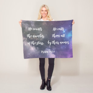 Couverture Polaire Galaxy Sky Scripture Bible Verse