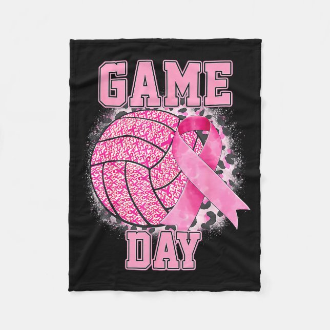 Couverture Polaire Game Day Volleyball Breast Cancer Awareness Nk Rib (Devant)