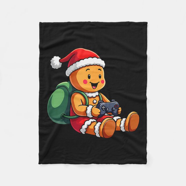 Couverture Polaire Gamer Christmas Pajamas Kids Boys Christmas Ginger (Devant)