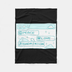 Couverture Polaire Gamer Geek Ordinateur Pc Cool Nerd Peace Love Badm