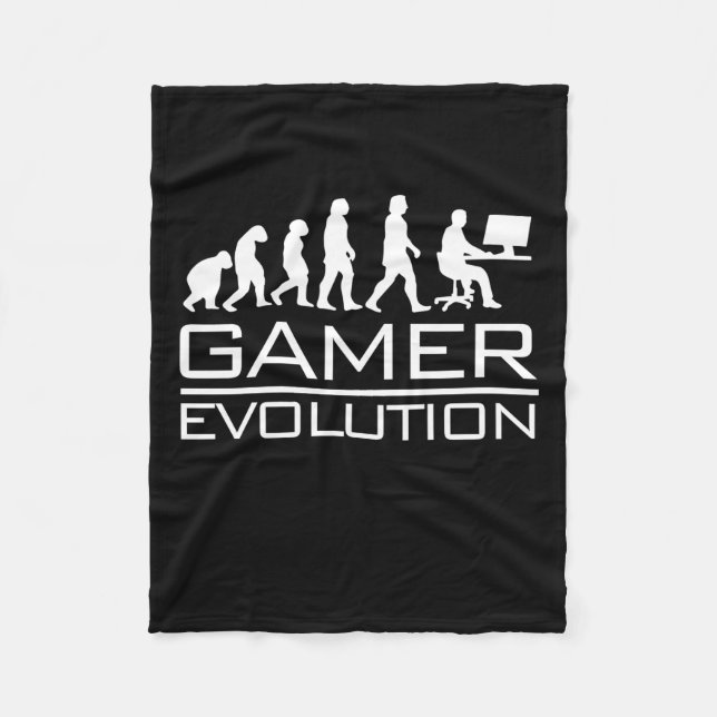 Couverture Polaire Gamer Gift | Évolution des gamers (Devant)