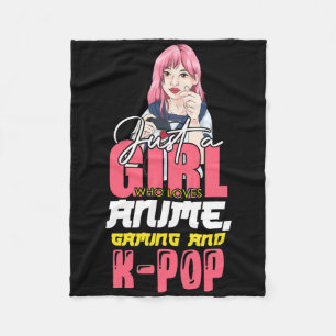 Couverture Polaire Gamer Girl Juste Une Fille Qui Aime Le Jeu Anime E