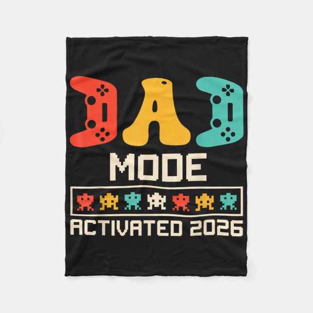 Couverture Polaire Gamer Papa Mode Activé 2026 Funny Future Père (Devant)