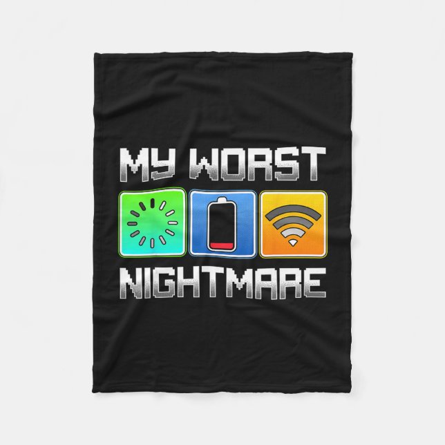 Couverture Polaire Gamer Shirt Gaming Shirt Men Boys Funny My Worst S (Devant)