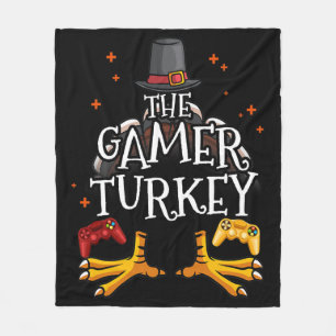 Couverture Polaire Gamer Turquie Bon thanksgiving Vidéo Jeu amusant