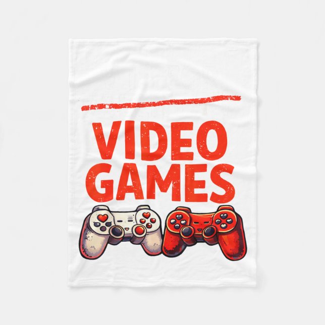 Couverture Polaire Gamer Valentine V Is For Video Games Valentines Da (Devant)