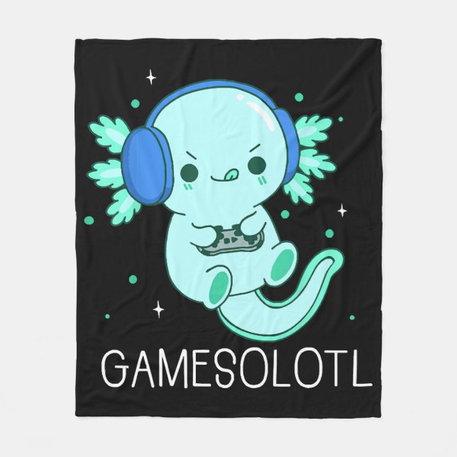 Couverture Polaire Gamesolotl Axolotl Gamer (Devant)