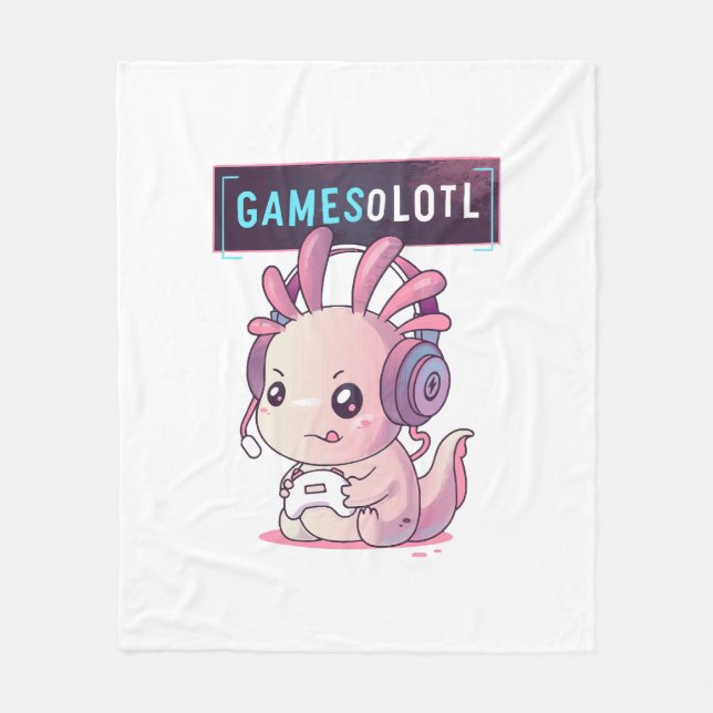 Couverture Polaire Gamesolotl - Axolotl Joueur (Devant)