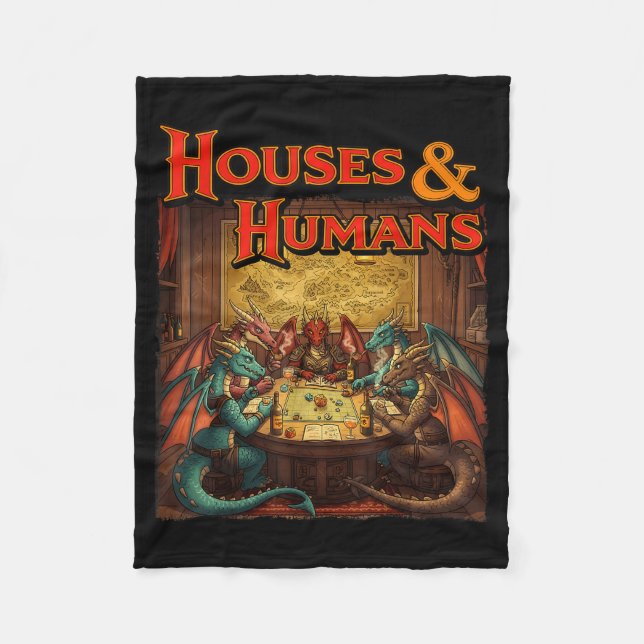 Couverture Polaire Gaming Houses Humans Funny Rpg Parody Gamer Men Bo (Devant)