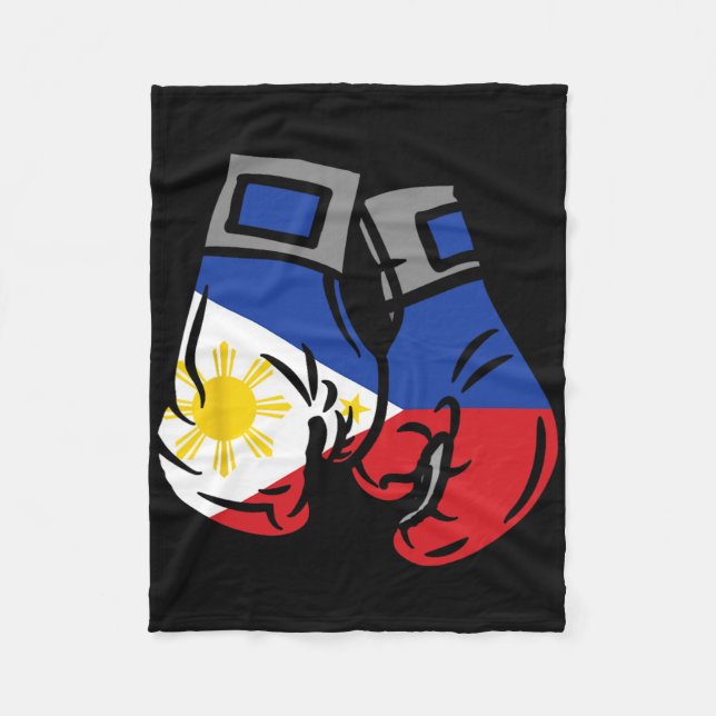 Couverture Polaire Gant De Boxe Au Drapeau Des Philippines (Devant)