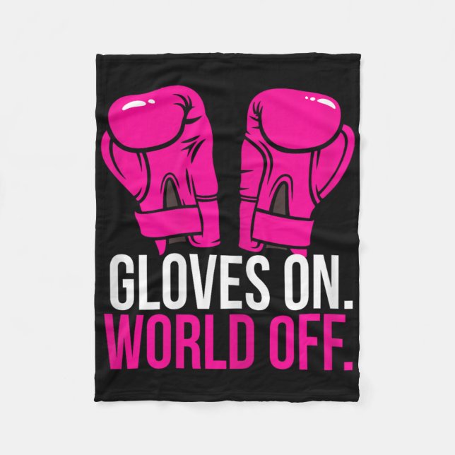 Couverture Polaire Gants de formation de kickboxeuse de poulet de kic (Devant)