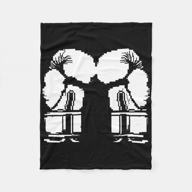 Couverture Polaire Gants de kickboxing Pixel Art Sanda  (Devant)