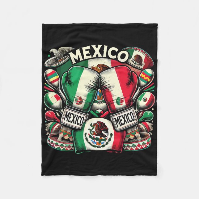 Couverture Polaire Gants Mexicains Boxe Fide Sport Design 1 (Devant)