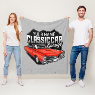 Couverture Polaire Garage de voiture classique convertible personnali