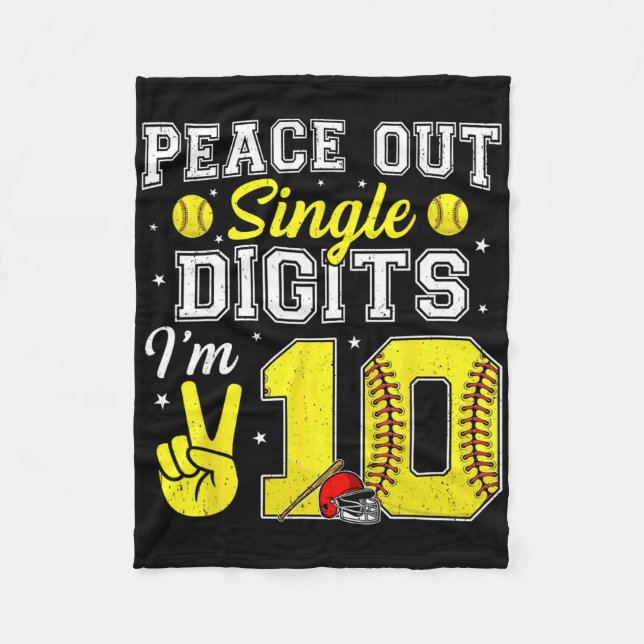 Couverture Polaire Garçon 10 ans Softll Peace Out Chiffres Simples 1 (Devant)