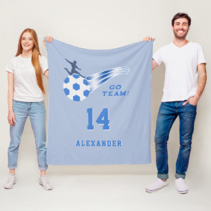 Couverture Polaire Garçon Ado Sports Soccer Ball Athlète Personnalisé