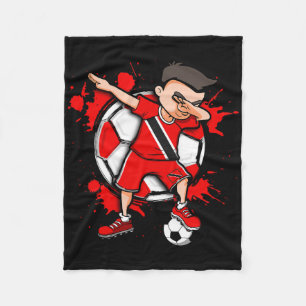 Couverture Polaire Garçon de football Dabbing amoureux du Trinidad et