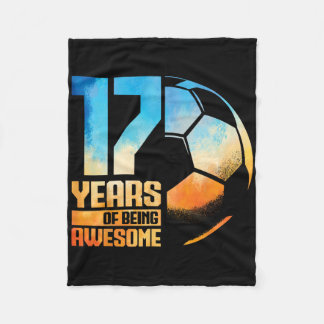 Couverture Polaire Garçon Fille Footballeur Football 17 Ans 17e Anniv
