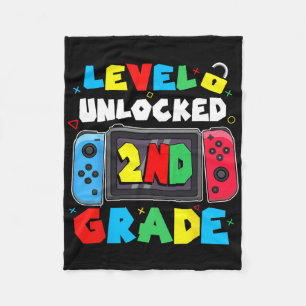 Couverture Polaire Garçon gamer enfant niveau 2e année débloqué Ck T