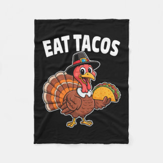 Couverture Polaire Garçon mexicain drôle de Thanksgiving mangeant des