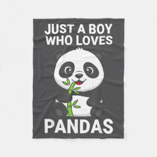 Couverture Polaire Garçon Mignon Aime Les Pandas