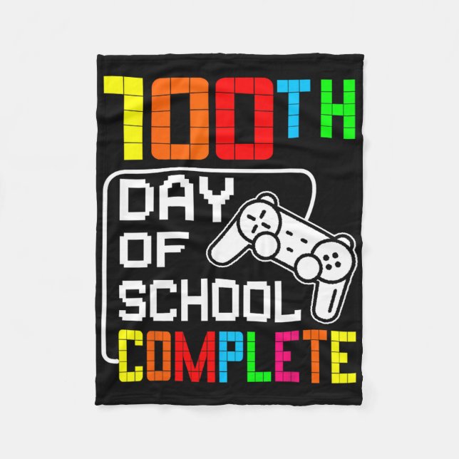 Couverture Polaire Garçons 100ème Jour De L'École Complet Vidéo Game  (Devant)